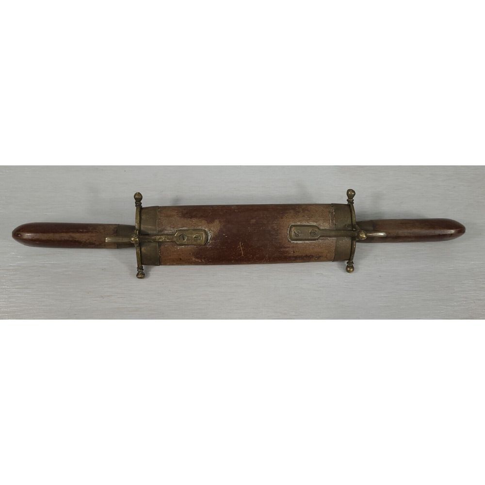 Vintage Indian Meat Carving Set Knife & Fork With Wood Handle & Sheath‎